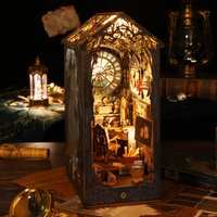 Neues DIY Book Nook Kit 3D Holz Bücherregal Miniatur Bausätze Home Decor Kreatives Modell für Erwachsene Halloween Weihnachtsgeschenke