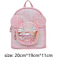 Fashion Bowknot Backpack Mini Sequin Chest Bag Purse for Purses PU Leather Pompom Backpack Shoulder Bag