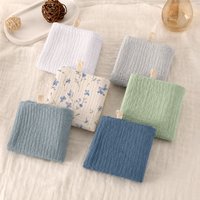 6PCS Soft Cotton Double-Layer Gauze Baby Bibs, Pure Cotton Gauze Towels, Baby Burp Cloths, Soft Cotton Newborn Face Washcloths