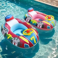 Baby Swimming Ring Pool Inflatable Float Seat Cute Car Design Summer Indoor Outdoor Water Inflatable Toys Swim Ring Accessories
