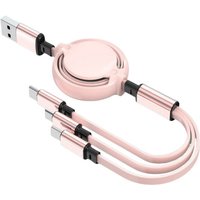 3 In 1 Charging Cable for Iphone Android Micro Usb Type-C Mobile Phone Cute Usb Data Cable