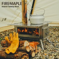 Fire-Maple Antarcti Tabletop Wood Stove Stainless Steel Double Wings Desktop Wood Burner Tent Heating Firewood Stove