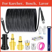0.5m-50m High Pressure Washer Pipeline Sewage Dredging Jet Hose Sewer Drain Jetting Kit High Pressure Washer Nozzle For Karcher