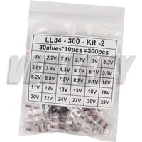 300PCS SMD LL34 Zener Diode Kit 0.5W 1/2W 2V-39V 3Va-24V SMD Diode Set 1N4148