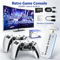 M15 4K TV Game Stick 64GB Retro Video Game Console, Built-in 4000+ Retro Games, 2.4G Wireless Game Controller, Supports 20+ Emulators