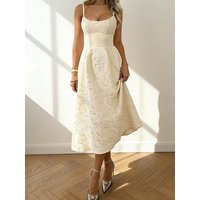 Women's A-Line Dresses Summer New Solid Sexy Backless O-Neck Low Chest Sling Maxi Dress Streetwear Fashion Casual Slim Dresses