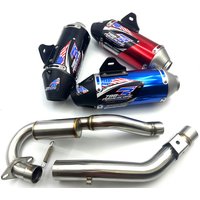 AliExpress NONE Stainless 45mm Off-road Motorcycle Exhaust Muffler with Front Link Tube For Honda CRF230 Dirt Bike Exhaust System