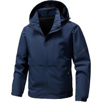 Men Outdoor Casual Sports Jacket Spring Autumn Waterproof Windproof Coat Detachable Hood Lightweight Hiking Trekking Softshell