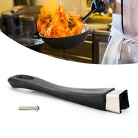 Black Pan Handle Pot Shank Cooking Accessories Replacement Parts With Screws Universal Pan Frying Pan Heat-resistant Hanging