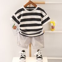 Baumwollkleidung für Babys von 0-5 Jahren, modische Sommer-Kleidungssets für Jungen, schick