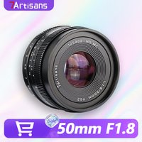 7Artisans 50mm F1.8 APS-C Manual Prime Lens Large Aperture 75mm Equivalent for Sony E Fuji X Canon EF-M Nikon Z M4/3 Camera