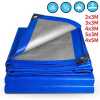 Tarpaulin 2/3/4/5M Waterproof Canopy Tarp Sheet Cover Polyethylene Shade Tent Cover Outdoor Tarpaulin Top Cloth with Grommets