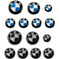 7pcs/set Car Front Emblem Rear Badge Wheel Hub Cap Sticker for E90 E60 E61 E93 E87 E36 E46 E53 X1 X3 X5 X6 F30 F20 F10 G30