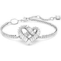2026 New High-Quality Heart-Shaped Interlocking Rabbit Bow Leaf Flower Full Rhinestone Bracelet for Women - Holiday Gift