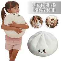 Fluffy Pet Filled Dumpling Plush Pillow Giant Size Comfort Hug Companion Soft Squishy Toy For Kids Adults Bedroom Sofa Decor