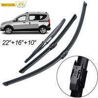 Misima Windshield Windscreen Wiper Blades Kit For Dacia Renault Dokker Front Rear Window Wiper Set 2016 2017 2018 2019 2020