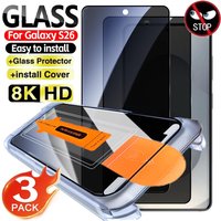 3-1PCS Anti-spy Privacy Screen Protector for Samsung Galaxy S26 Ultra Edge S25 S24 S23 S22 S21 Plus 5G Fingerprint Unlock Glass