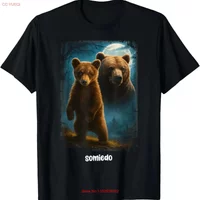 Somiedo Bear Funny Animal Lover T Shirt for Dad Mom Daughter Cowork vintage Washed Top For Everyday Wear graphic Unisex homme