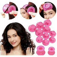 14-piece set of no-heat hair curlers, suitable for all hair types, manual mushroom bell curlers - no-heat styling hair curlers