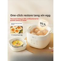 Compact Egg Cooker with Delay Start & Auto Shut-Off, Multifunctional Household Egg Steamer for Onsen Tamago & Boiled Eggs