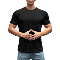 Mens Casual Workout Short Sleeves Shirts Plain Gym Fitness Bodybuilding Muscle Clothing Summer Mesh Quick Dry Sport T-shirts