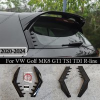 Rear Windows Side Spoiler Wing Diffuser Trim For VW Golf MK8 GTI GTD GTE R TSI TDI R-line 2020-2024 Canards Splitter Tuning