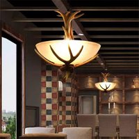 Vintage Resin chandelier Sconce Deer Pendant Lamp for Restaurant living room hallway bedroom retro Antler Hanging Lamp