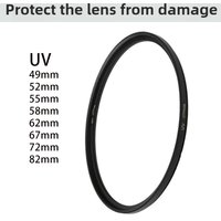 2026 NEW UV Filter Protective Lens 49 52 55 62 67 77 82mm For Canon Nikon Sony DSLR Cameras - Clear Optics Enhance Image Quality
