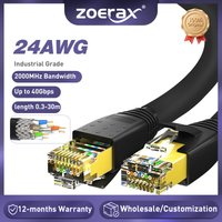 ZoeRax CAT8 Ethernet Cable 24AWG 40Gbps 2000Mhz Heavy Duty High Speed Gigabit SFTP Lan Network Internet Cables, Outdoor&Indoor