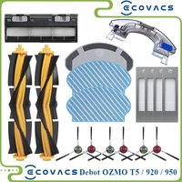 For Ecovacs Debot OZMO T5 / 920 / 950 Accessories Main Side Brush Water Tank Castor Wheel Filter Mop Vacuum cleaner spare parts