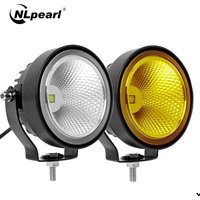 NLpearl 2pcs 12V 24V Led Work Light Offroad 4 Inch Round Spotlights Fog Light For Car ATV Dirt Bike Pickup Truck Boat Motorcycle