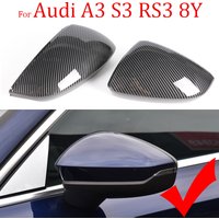 For Audi A3 S3 RS3 8Y RS 3 Rearview Mirror Covers Cap Shell Housing Door Side Wing Mirror Accessories for 2021-2024 Models