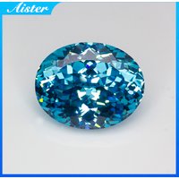 New Aquamarine Oval 100 Faceted Cut Cubic Zirconia Lab Zircon CZ 4K Cutting 5A+ Quality for Jewelry Making