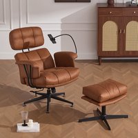 Boss Chair Eames Recliner Single Sofa Italian Style Leisure Chair Genuine Leather Minimalist Computer Office Chair