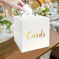 1Set White Wedding Card Boxes Voting Game Box Wedding Birthday Party Supplies Anniversaries Baby Showers Decoration Accessories