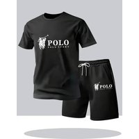 2026 Summer Men's Set Urban Casual Fashion T-shirt and Shorts High Quality Crew Neck Short Sleeve Outfits Male Daily Sportswear