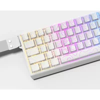 2025 Super New White Topographic 4.0 Double Shot PBT 98 Keys RGB Keycaps Set Cherry Profile for Cherry MX Switch Gaming Keyboard