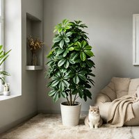 85/98cm Artificial Monstera Plant Fake Tropical Palm Leafs Faux Maranta Tree Plastic Green Schefflera Branch For Home Shop Decor