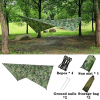 230×140cm Outdoor Waterproof Tarp Camouflage Outdoor Rain Canopy Portable Shade Survival Mat for Picnic BBQ Camping Outdoor
