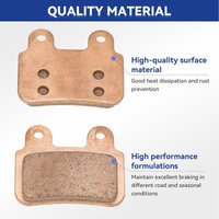2P E-Bike Brake Pads Fit XD-KLBS-DOTS KTET A8 Calipers & Ridstar Q20 Mini Pro MN26 H20 Pro DC26, Front/Rear