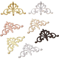 BoYuTe Filigree Findings European Flower Materials Handmade Diy Metal Brass Jewelry Accessories