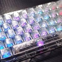 New Carbon Fiber Texture Fog Transparent Cherry 132 Keycap PC Large Light Transmission Capacity 60/75/87/104 Mechanical Keyboard