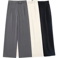 Willshela Women Fashion Solid Front Zipper Straight Pants Vintage High Waist Full Length Female Chic Lady Trousers