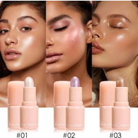 Long Lasting Jelly Glow Highlighter, Glass Skin Face Illuminator Stick, Waterproof Makeup for Radiant Look