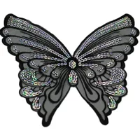 Fashion 12color butterfly lace patches for clothing sew on sequin embroidery applique parche clothes accessories