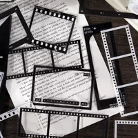 20pcs/pack Film Frame Stickers Waterproof PET Collage Junk Journal DIY Scrapbooking Background Decor Stickers