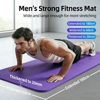 15-20MM Thick 183×60cm Yoga Mat Anti-skid Sports Fitness Mat Comfort Foam Yoga Matt for Exercise Yoga and Pilates Gymnastics Mat