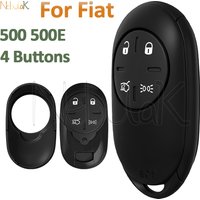 Replacement Remote Control Car Key Shell For Fiat 500 500E 2020-2024 4 Buttons Auto Smart Key Fob Cover Housing No Uncut Blade