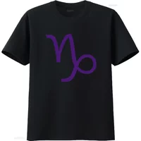Homestuck Gamzee Makara Capricorn Purple Symbol Print Comfortable T Shirt Jersey vintage Washed Casual Breathable Slightly