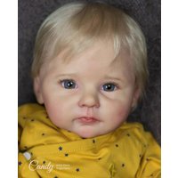 NPK 20inch Reborn Candy Unfinished Unpainted Doll Kit Blank DIY Parts with Cloth Body and Eyes